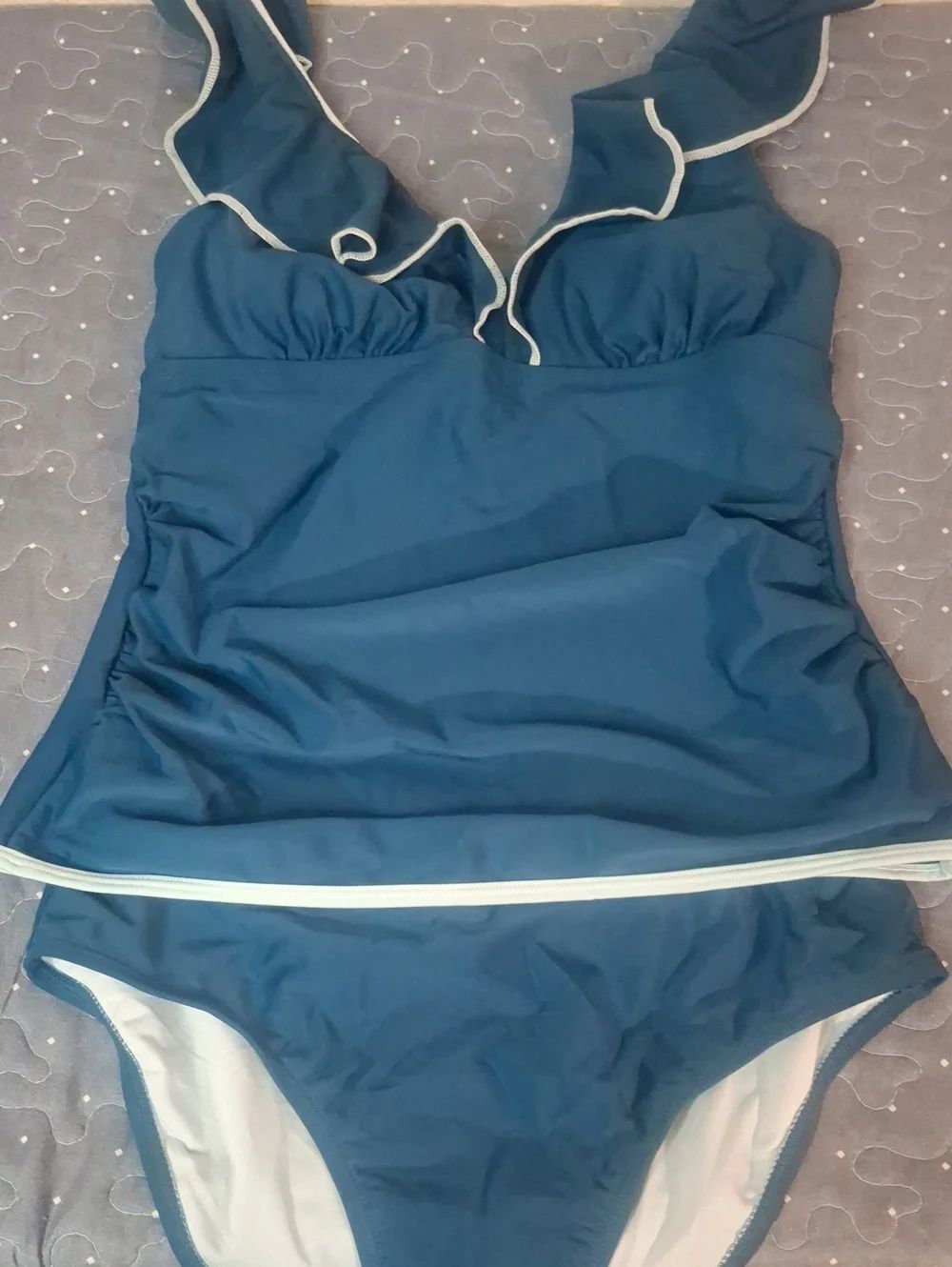 CUPSHE Ruffle-Trim Tankini AND BOTTOMS Swimsuit SIZE SMALL NWT